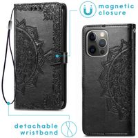 imoshion Etui de téléphone portefeuille Mandala iPhone 13 Pro - Noir