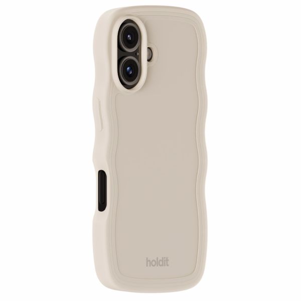 Holdit Coque Wavy Apple iPhone 16 Plus - Light Beige