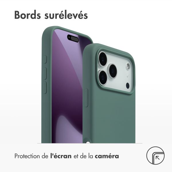 Accezz Coque Liquid Silicone avec MagSafe Apple iPhone 17 Pro Max - Vert foncé
