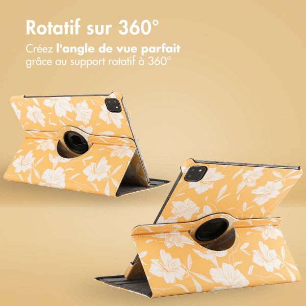 imoshion Coque tablette Design rotatif à 360° iPad Air 13 pouces (2025) M3 / (2024) M2 - Yellow Flowers