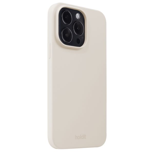 Holdit Coque Silicone iPhone 15 Pro - Light Beige