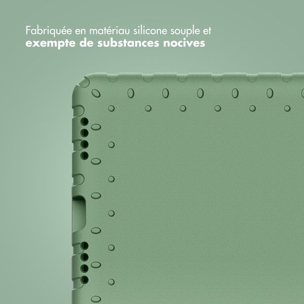 imoshion Coque kidsproof avec poignée Apple iPad 11 (2025) 11 pouces A16 / iPad 10 (2022) 10.9 pouces - Olive Green