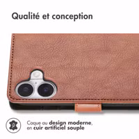 imoshion Étui de télephone portefeuille Apple iPhone 17 - Marron