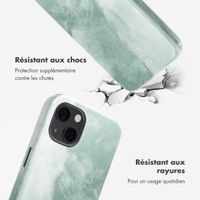 Selencia Coque arrière Vivid Tough avec MagSafe iPhone 13 - Marble Grayed Jade