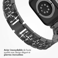 Selencia Bracelet à maillons scintillants Apple Watch Series 1 á 9 / SE (38/40/41 mm) | Series 10 (42 mm) - Noir