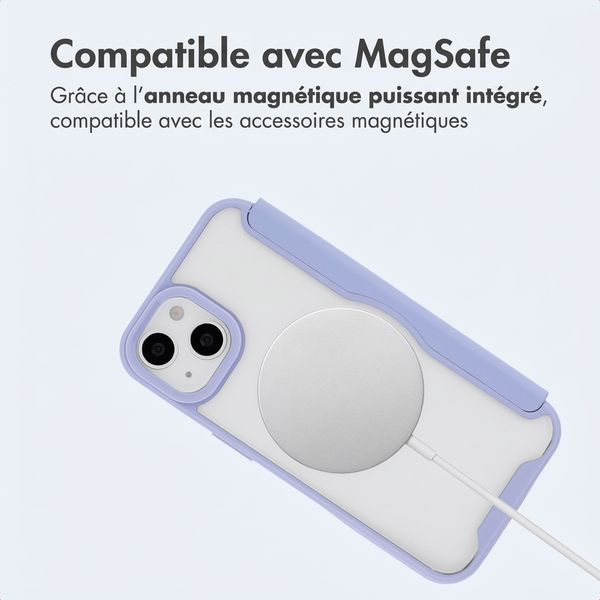 imoshion Bookcase transparente avec MagSafe Apple iPhone 14 / 13 - Lilas