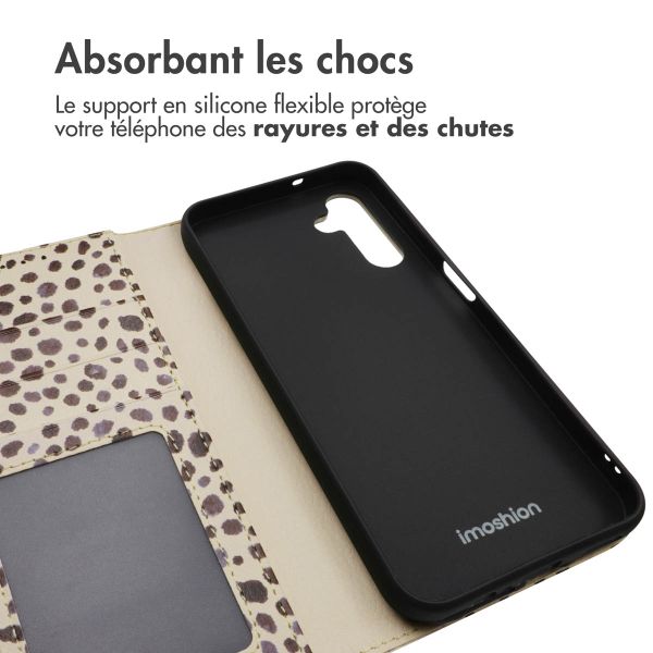 imoshion Étui de télephone portefeuille Design Samsung Galaxy A14 (5G/4G) - Black And White Dots