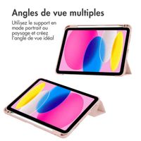 imoshion Coque tablette rigide Trifold Apple iPad 11 (2025) 11 pouces A16 / iPad 10 (2022) 10.9 pouces - Rose