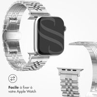 Selencia Bracelet Metallique Jubilee Apple Watch Series 1 á 10 / SE / Ultra (2) (44/45/46/49 mm) - Argent