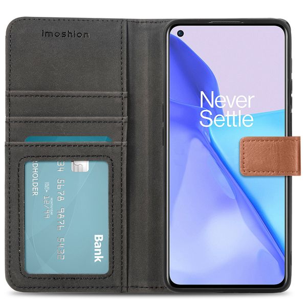 imoshion Étui de téléphone portefeuille Luxe OnePlus 9 - Brun