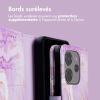 imoshion Étui de télephone portefeuille Design Xiaomi Redmi Note 14 (4G) - Purple Marble