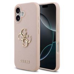 Guess Coque Big 4G Logo Grained Apple iPhone 17 - Rose