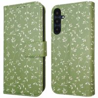 imoshion Étui de téléphone portefeuille Design Samsung Galaxy A55 - Green Flowers