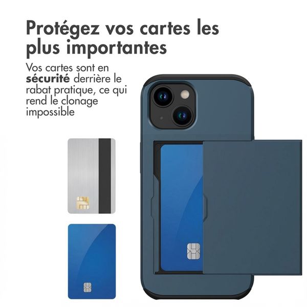imoshion Coque arrière avec porte-cartes Apple iPhone 15 - Bleu foncé