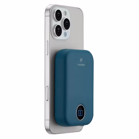imoshion Batterie externe Magnetic 10.000 mAh - Batterie externe sans fil - Bleu