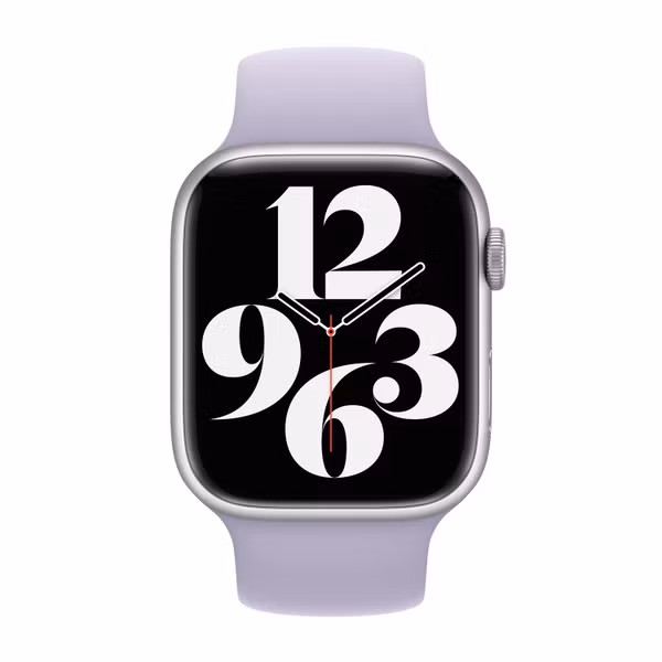 Apple Bracelet Boucle unique en Silicone Apple Watch Series 1 - 9 / SE (38/40/41 mm) | Series 10 / 11 (42 mm) - Taille 1 - Purple Fog