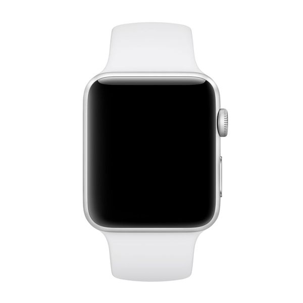Apple Bracelet Sport Apple Watch Series 1 - 9 / SE (38/40/41 mm) | Series 10 / 11 (42 mm) - Taille M/L - Blanc