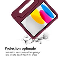 imoshion Coque kidsproof avec poignée Apple iPad 11 (2025) 11 pouces A16 / iPad 10 (2022) 10.9 pouces - Velvet Plum