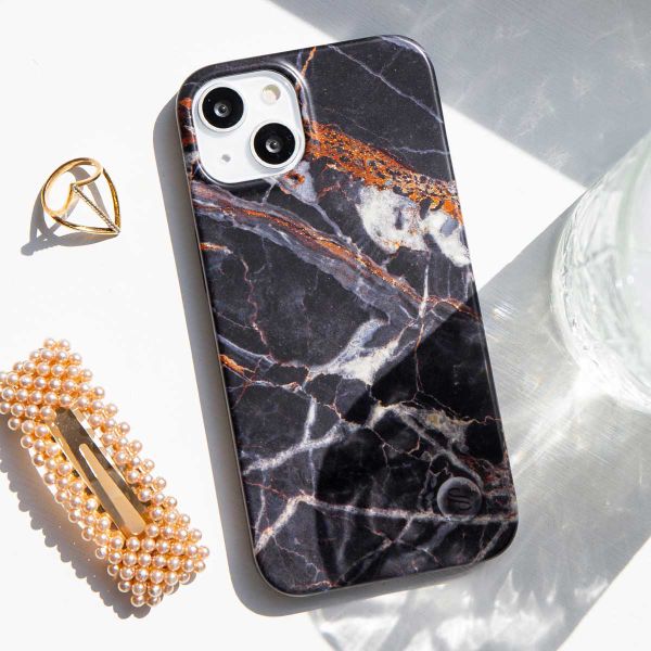 Selencia Aurora Coque Fashion Apple iPhone 15 Pro - Onyx Black Marble