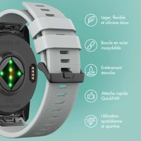 imoshion Bracelet QuickFit® en silicone  - Connexion Garmin 26 mm - Gris