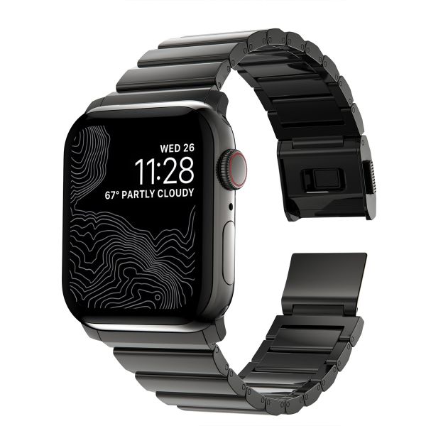Nomad Bracelet à maillons magnétiques en acier Apple Watch Series 1 t/m 11 / SE / Ultra (44/45/46/49 mm) - Graphite