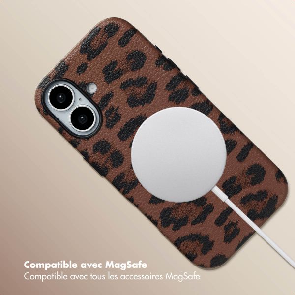 Selencia Coque Sabi imprimé panthère avec MagSafe Apple iPhone 17 - Mocha Brown