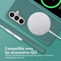 imoshion Coque arrière Color avec cordon amovible et MagSafe Samsung Galaxy S26 - Dark Green