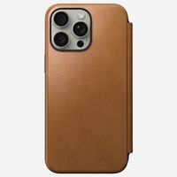 Nomad Étui de télephone portefeuille Modern Leather Folio Apple iPhone 15 Pro Max - English Tan