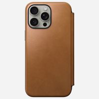 Nomad Étui de téléphone portefeuille Modern Leather Folio iPhone 15 Pro Max - English Tan