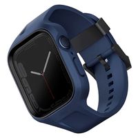 Uniq Monos 2-en-1 Bracelet Apple Watch avec Coque Hybride Apple Watch 4 á 9 / SE (44/45 mm) - Marine Blue