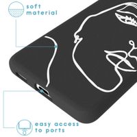 imoshion Coque Design Samsung Galaxy S21 - Line Art Woman White