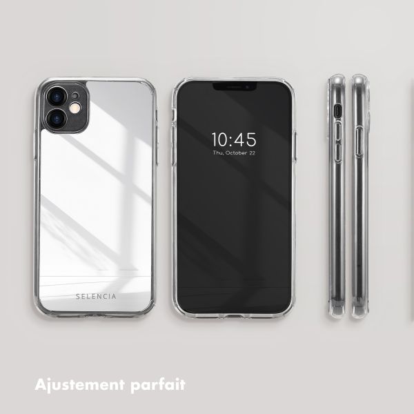 Selencia Coque Mirror iPhone 11 - Coque avec miroir - Argent