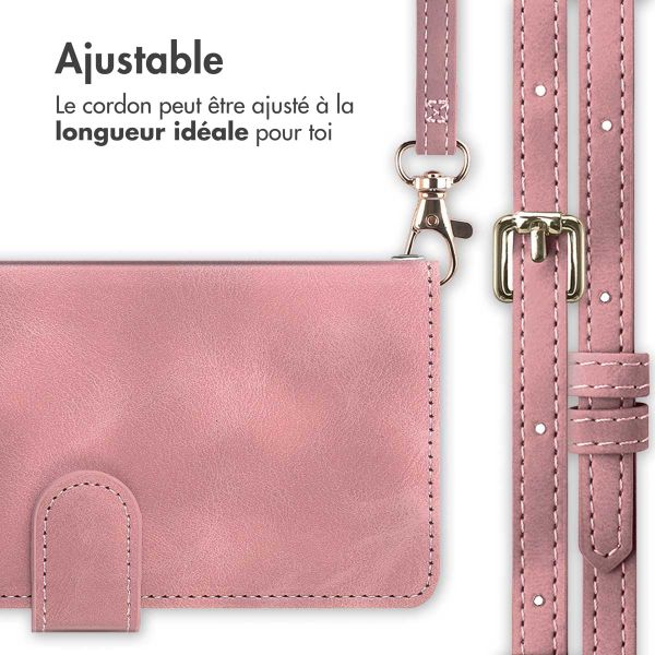 imoshion Etui de téléphone portefeuille avec cordon Samsung Galaxy A54 (5G) - Rose