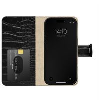 iDeal of Sweden Magnet Wallet+ Étui portefeuille Apple iPhone 17 - Black Croco