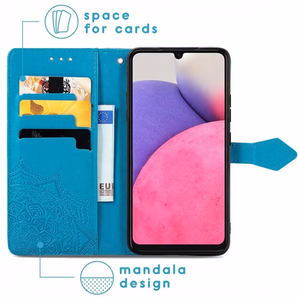 imoshion Etui de télephone Mandala Samsung Galaxy A33 - Turquoise
