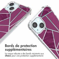 imoshion Coque Design avec cordon iPhone 15 - Bordeaux Graphic