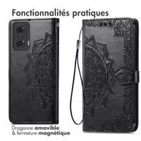 imoshion Etui de téléphone portefeuille Mandala Motorola Moto G04 / G24 - Noir