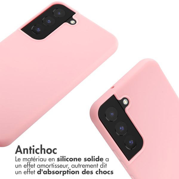 imoshion ﻿Coque en silicone avec cordon Samsung Galaxy S22 - Rose