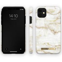 iDeal of Sweden Coque Fashion iPhone 11 - Golden Pearl Marble