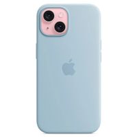 Apple Coque en silicone MagSafe Apple iPhone 15 - Bleu clair