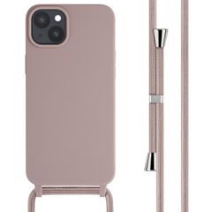 imoshion ﻿Coque en silicone avec cordon iPhone 15 Plus - Sand Pink