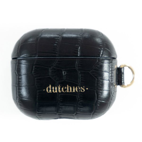 Dutchies Leather Case Apple AirPods 3 (2021) - Crocodile Chic Noir