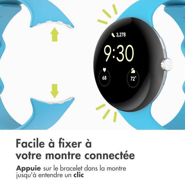 imoshion Bracelet en silicone⁺ Google Pixel Watch 3 / 4 (45 mm) - Taille S - Bleu