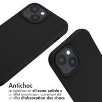 imoshion Coque en silicone avec cordon Apple iPhone 15 - Noir