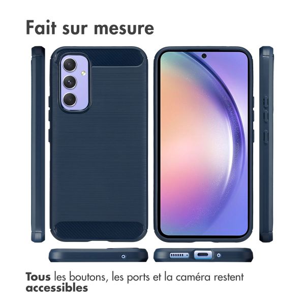 imoshion Coque Brushed Samsung Galaxy A54 (5G) - Bleu foncé