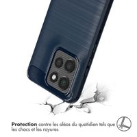 imoshion Coque Brushed Motorola Thinkphone 25 / Motorola Edge 50 Neo / Edge 60 Neo - Bleu foncé