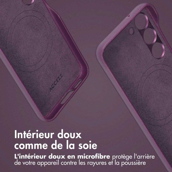 Accezz Étui de télephone portefeuille en cuir 2-en-1 avec MagSafe Samsung Galaxy S23 - Heath Purple