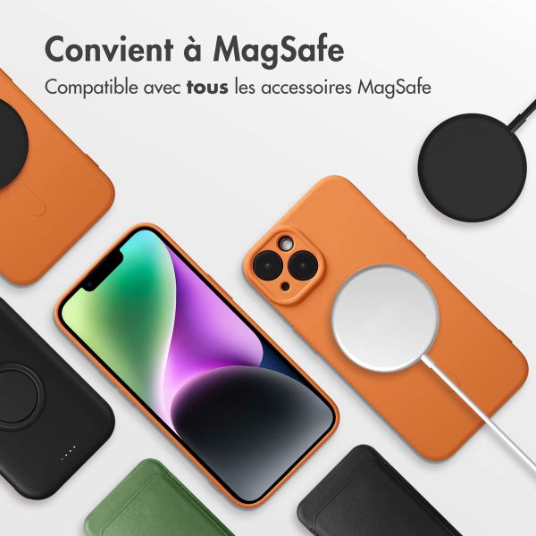 imoshion Coque Couleur avec MagSafe Apple iPhone 14 - Neon Orange