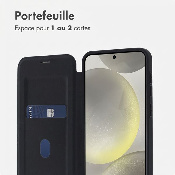 imoshion Bookcase transparente avec MagSafe Samsung Galaxy S25 / S24 - Noir