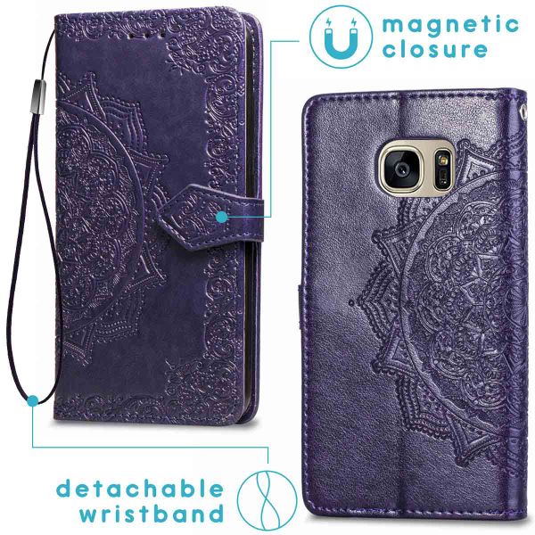 imoshion Etui de téléphone portefeuille Mandala Samsung Galaxy S7 - Violet